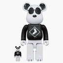 Bearbrick MLB X Peanuts Snoopy (White Sox) 100% & 400% set