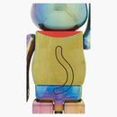 Bearbrick Maneki Neko 1000% Černá transparentní pokovování