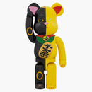Bearbrick Maneki Neko 1000% Black/Yellow
