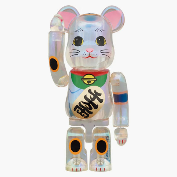 Bearbrick Maneki Neko 100% a 400% nastavené transparentní pokovování