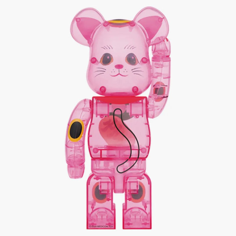 Bearbrick Maneki Neko 400% Pink Transparent