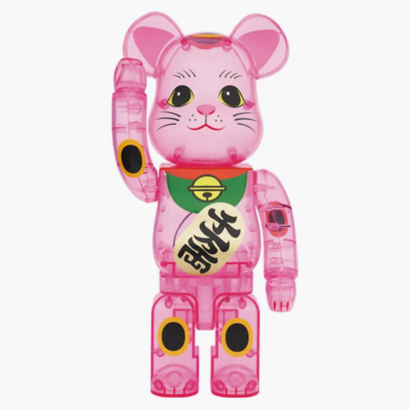 Bearbrick Maneki Neko 400% Pink Transparent