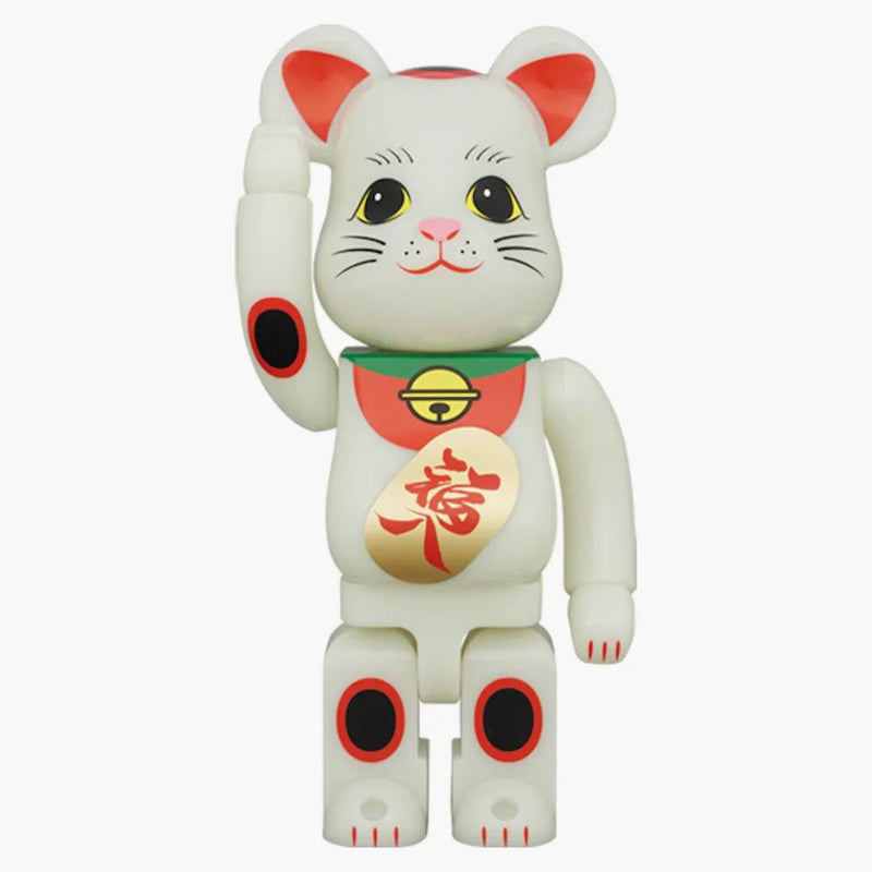 Bearbrick Maneki Neko Fukuiri Fosforcences Glow 400%