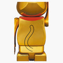 Bearbrick Maneki Neko Gold Luck 400% Gold Plated