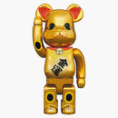 Bearbrick Maneki Neko Gold Luck 400% Gold Plated