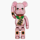 Bearbrick Maneki Neko Gold Plated 1000%