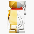 Bearbrick Maneki Neko Good Luck Silver X Ten Million Gold 100% & 400% Set Silver/gold