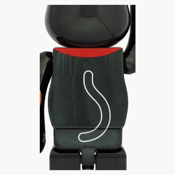 Bearbrick Maneki Neko Luminous 1000% nero placcato