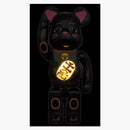 Bearbrick Maneki Neko Luminous 400% Black chapado