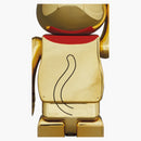 Bearbrick Maneki Neko Noboru 2 400% de oro chapado en