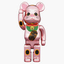Bearbrick Maneki Neko Peach Gold Plated Luminous 4