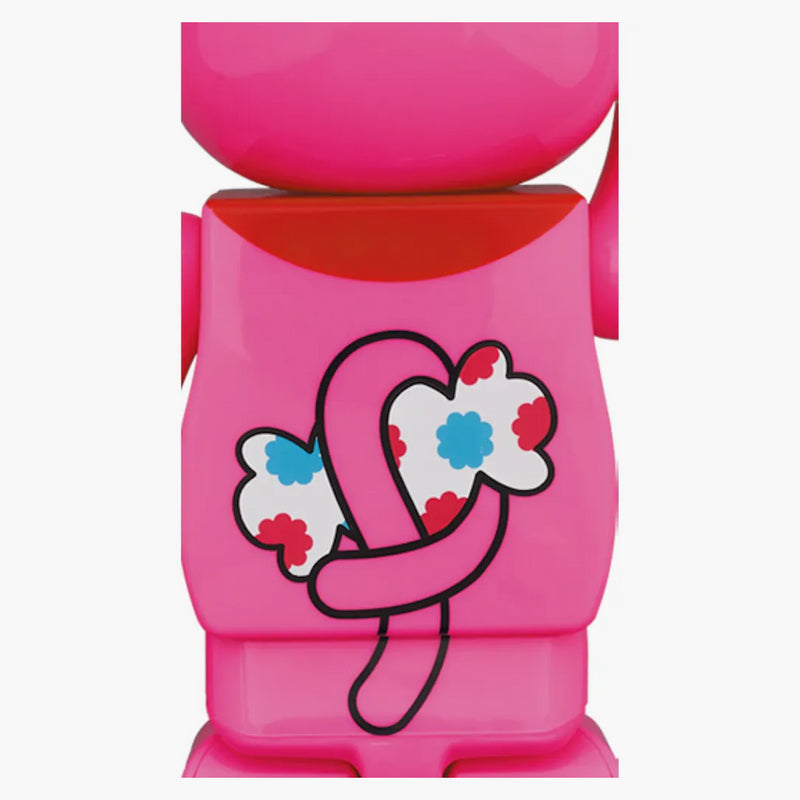 Bearbrick Maneki Neko Peko-Chan 100% & 400% Set Flure Cent Pink