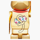Bearbrick Maneki Neko Peko-Chan Money Plating 100% & 400% set gold