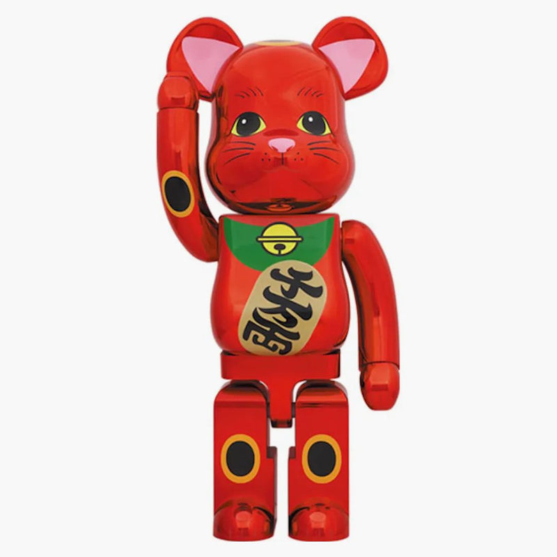 Bearbrick Maneki Neko Plum Gold placcato il 1000%
