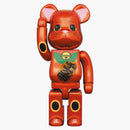 Bearbrick Maneki Neko Plum Gold Plating Luminous 400%