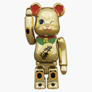 Bearbrick Maneki Neko Rising Fortune 2 Gold Plating 100