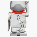 Bearbrick Maneki Neko Silver Plated Luminous 400%