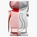 Bearbrick Maneki Neko ten Man Ryo 100% & 400% Set Silver/Pink Plated