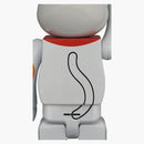 Bearbrick Maneki Neko White Plated Luminous 400%