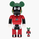 Bearbrick Marvin the Martian 100% & 400% Set Black/Red