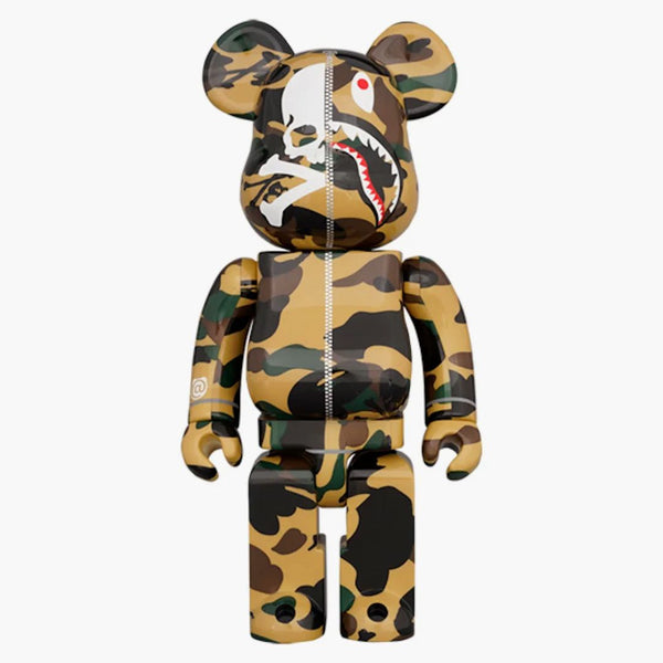 Bearbrick Mastermind vs Bape (R) 1000% giallo camo