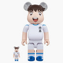 Bearbrick Medicom Captain Tsubasa Ohzora Tsubasa 100% & 400% Set White