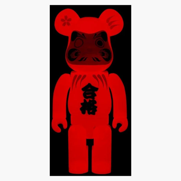 Bearbrick Medicom dada pass 4 röd glöd i mörkret