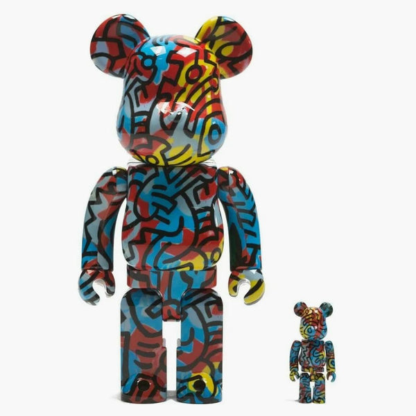 Bearbrick Medicom Keith Haring DesignCon Exkluzivní 100% a 400% set multi