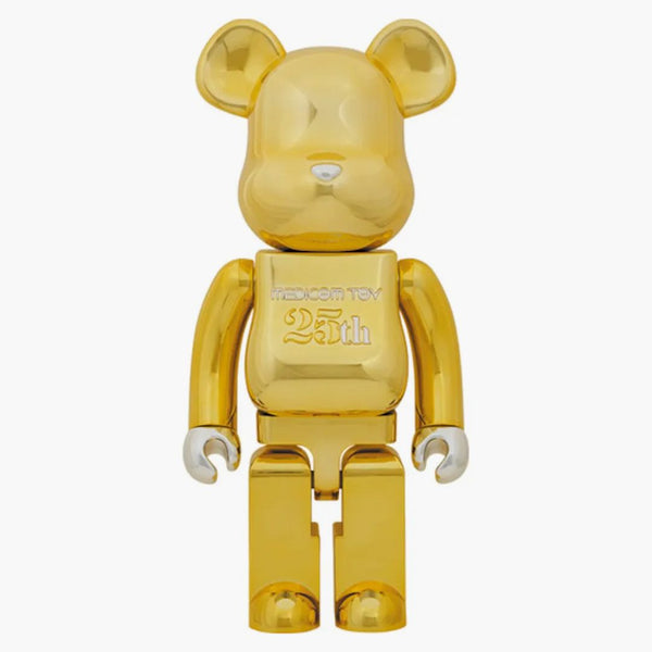 Bearbrick Medicom Toy 25th Anniversary 1000% Gold Chrome