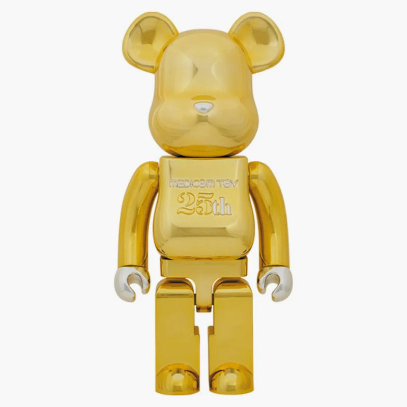 Bearbrick Medicom Toy 25th Anniversary 1000% Gold Chrome