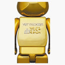 Bearbrick Medicom Toy 25th Anniversary 100% & 400% Set Gold Chrome