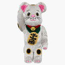 Bearbrick Medicom Toy Lucky Cat Kigurumi 400 Silver
