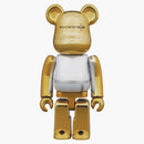 Bearbrick Medicom Toy Plus 100% & 400% Set Gold Chrome Ver.