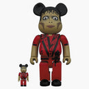 Bearbrick Michael Jackson Zombie 100% & 400% set red