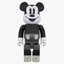Bearbrick Mickey Mouse (b&w Ver.) 400% Black