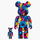 Bearbrick Mika Ninagawa Anemone 100% & 400% Set Blue
