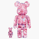 Bearbrick Mika Ninagawa Sakura 100% & 400% Set Pink