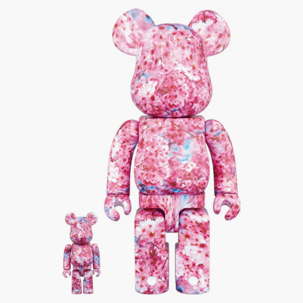 Bearbrick Mika Ninagawa Sakura 100% a 400% set růžová
