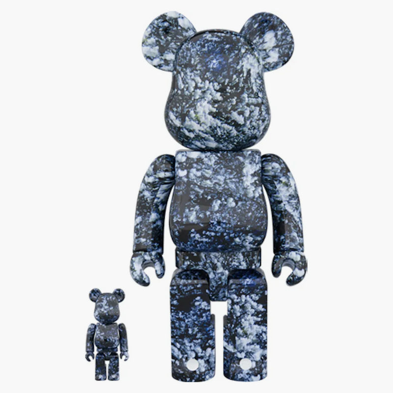 Bearbrick Mika Ninagawa Yosakura 100% e 400% Set nero/blu