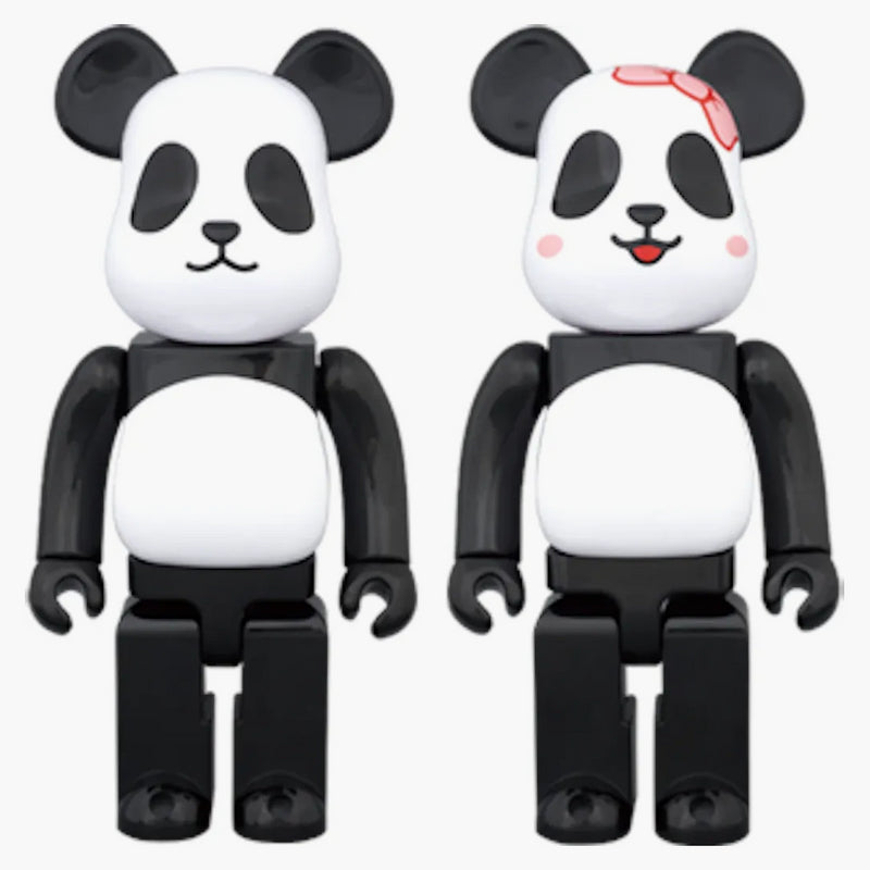 Boy & Girl BEARBRICK Milk Panda 400% nero/nero