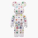 Bearbrick multicolore 400% bianco