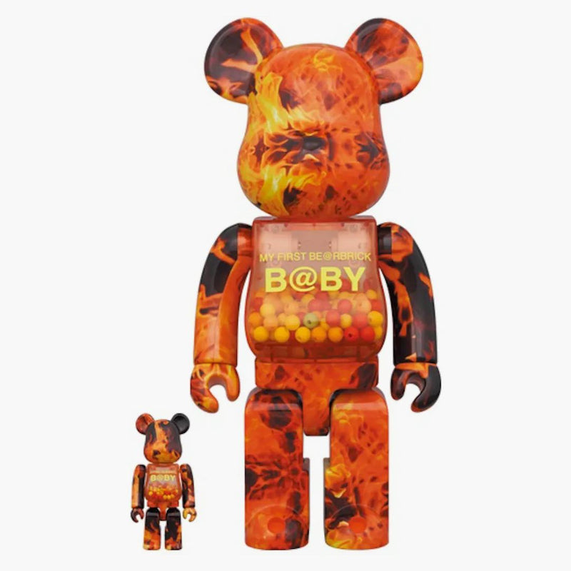 Bearbrick můj první dítě "Flame" 100% & 400% sada