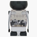 Bearbrick il mio primo bambino 1000% in bianco e nero Chrome ver.