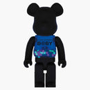 Bearbrick min första baby 1000% matt svart glöd
