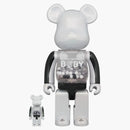 Bearbrick My First Baby 100% & 400% Set Black & White Chrome Ver.