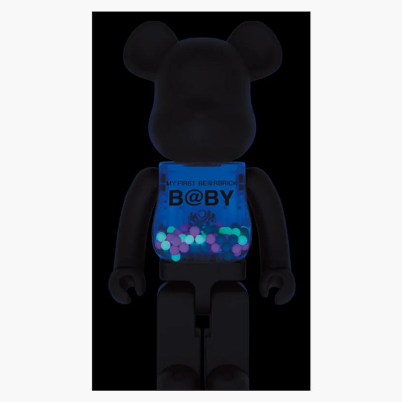 Bearbrick moje první dítě 100% a 400% set Matt Black Glow