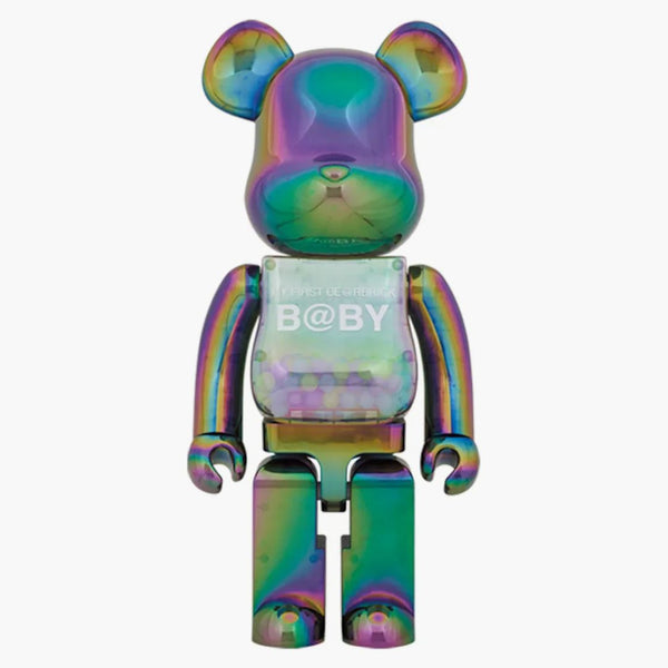 Bearbrick il mio primo bambino chiaro ver. 1000% di cromo nero