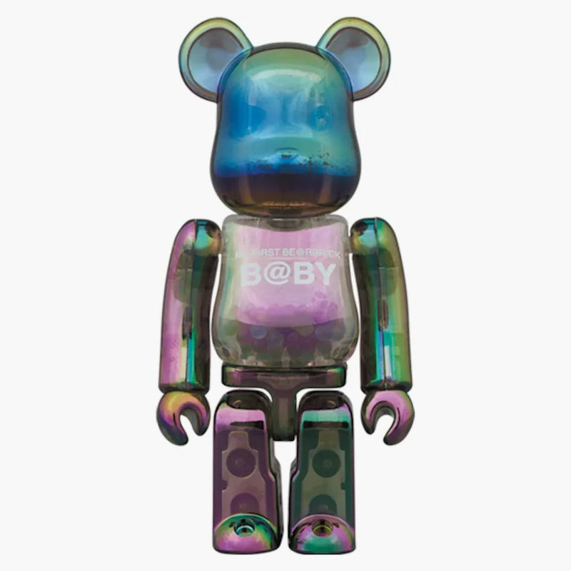 Bearbrick My First Baby Clear Ver. 100% & 400% set black chrome
