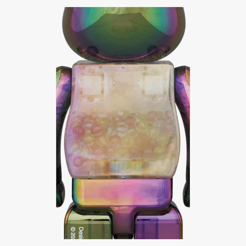 Bearbrick My First Baby Clear Ver. 100% & 400% set black chrome