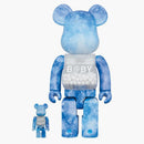 Bearbrick My First Baby Crystal of Snow Ver. 100% & 400% set